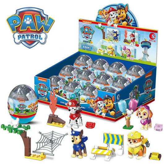 Paw Patrol Mini Action Figures: Twistable Egg Capsules with Chase, Marshall, Skye & Rubble