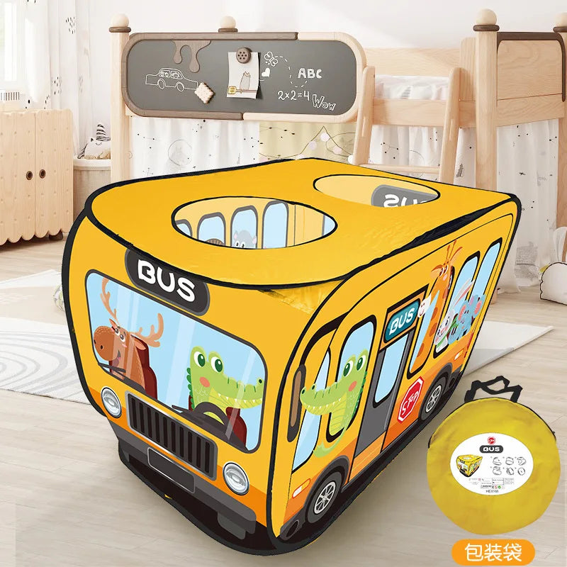 🚗🌟 Drive into Fun with Our Kid Foldable Car-Themed Play Tent! - The Little Big Store