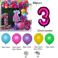 Troll-tastic Party Delight: Princess Balloon Decoration Set for Magical Birthdays! - The Little Big Store