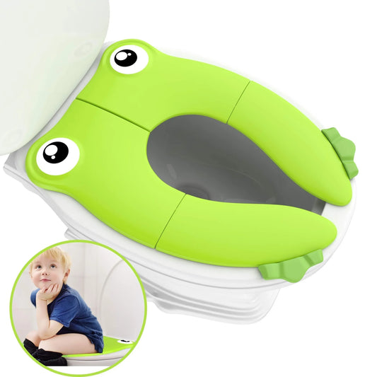 On-the-Go Potty Training Made Easy: Portable Folding Silicone Potty Training Seat! 🚽👶✈️
