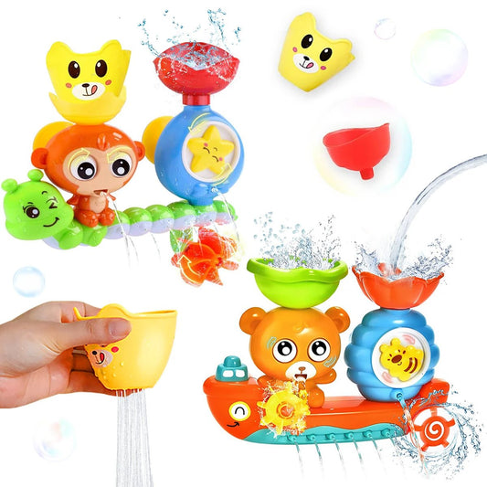 Baby Bath Toy Wall Suction Cup Track Water Games Children Bathroom Monkey Caterpillar Bath Shower Toy for Boys Girls Gifts - The Little Big Store