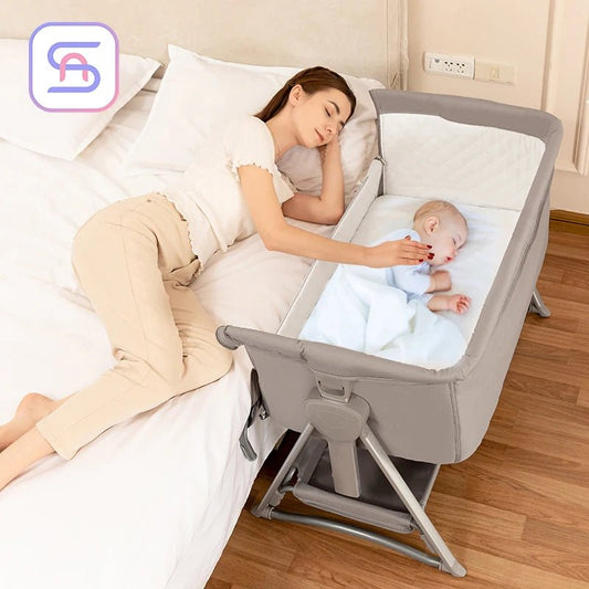 Baby Beside Sleeper Newborn Bassinet Multifunction Crib Portable Folding Travel Baby Bed Free Shipping on 2023 - The Little Big Store