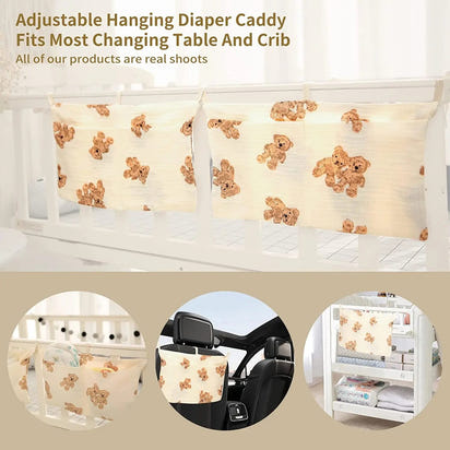 Baby Essentials Organizer: Portable Hanging Diaper Caddy for Nursery & Changing Table! - The Little Big Store