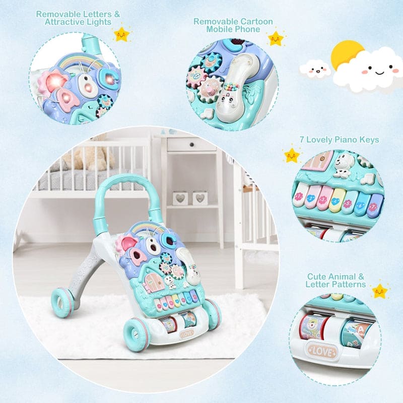 Baby Sit-To-Stand Learning Walker Toddler Musical Toy - The Little Big Store