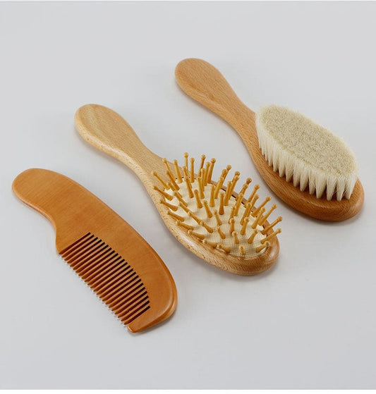 Baby SoftCare Essentials: Shower Shampoo Brush & Comb Set for Gentle Care - The Little Big Store