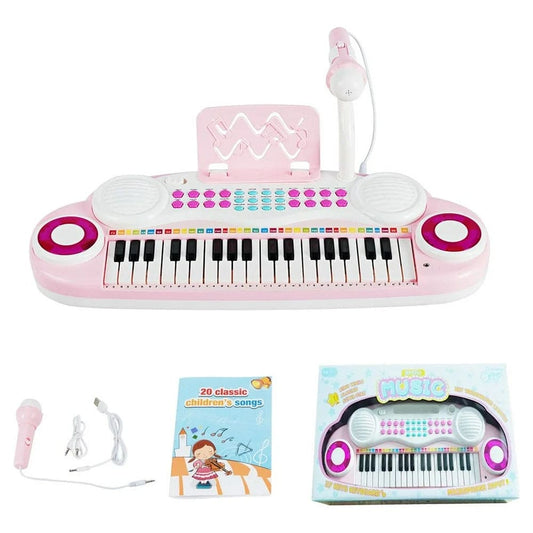 37-Key Toy Keyboard Piano Electronic Musical Instrument Pink