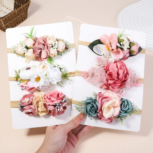 Blooming Baby: Set of Floral Headbands - Perfect for Your Little Blossom - The Little Big Store