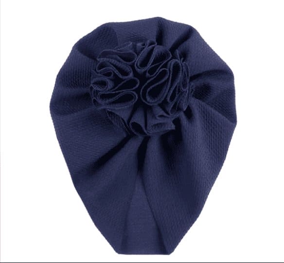 Blooms of Beauty: Baby Turban with Delicate Flower Accent - The Little Big Store