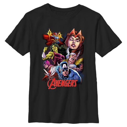 Boy's Marvel Avengers Classic Group Collage T-Shirt - The Little Big Store