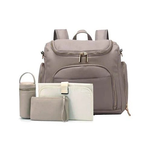 Bundle of Joy: Luxe PU Leather Diaper Backpack Set - Stylish, Practical, & Complete! - The Little Big Store