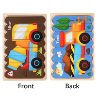 🧩 Wonder Woodies™: Cartoon Animal Double-sided Strip Wooden Puzzles 🐾 - The Little Big Store