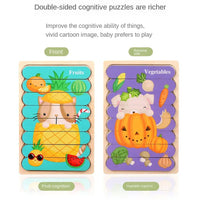 🧩 Wonder Woodies™: Cartoon Animal Double-sided Strip Wooden Puzzles 🐾 - The Little Big Store