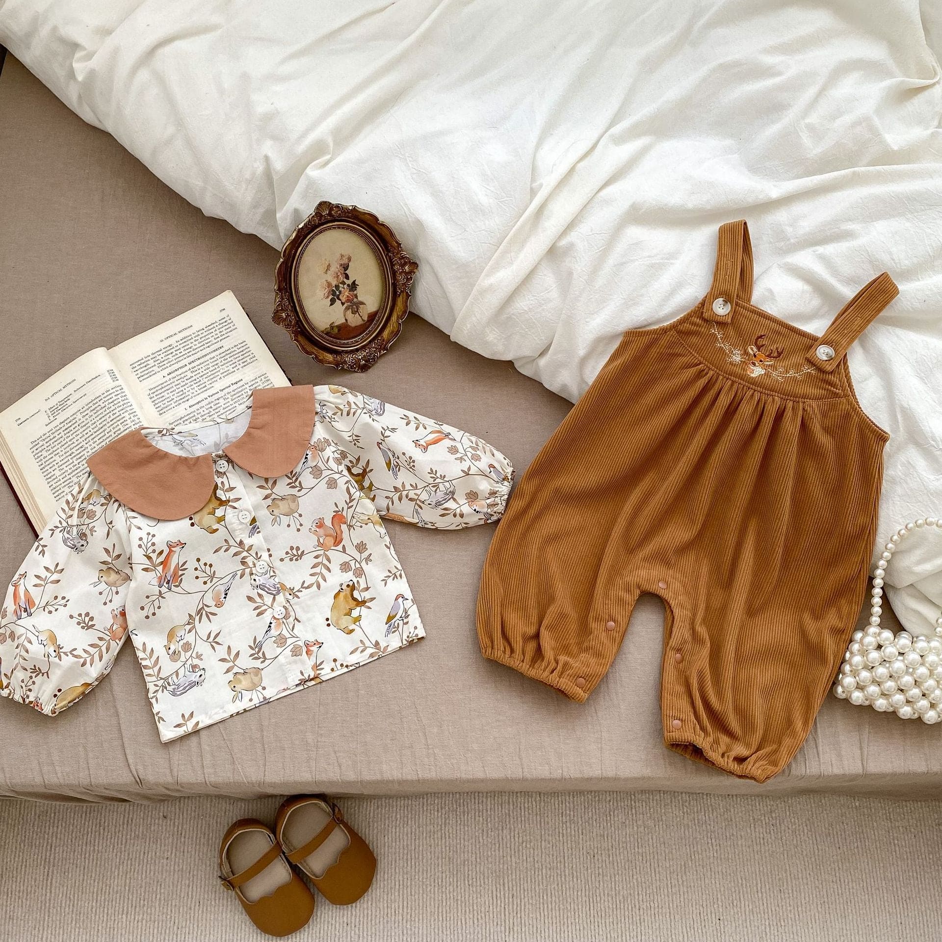 Cartoon Graphic Autumn Romper Clothes Sets - The Little Big Store