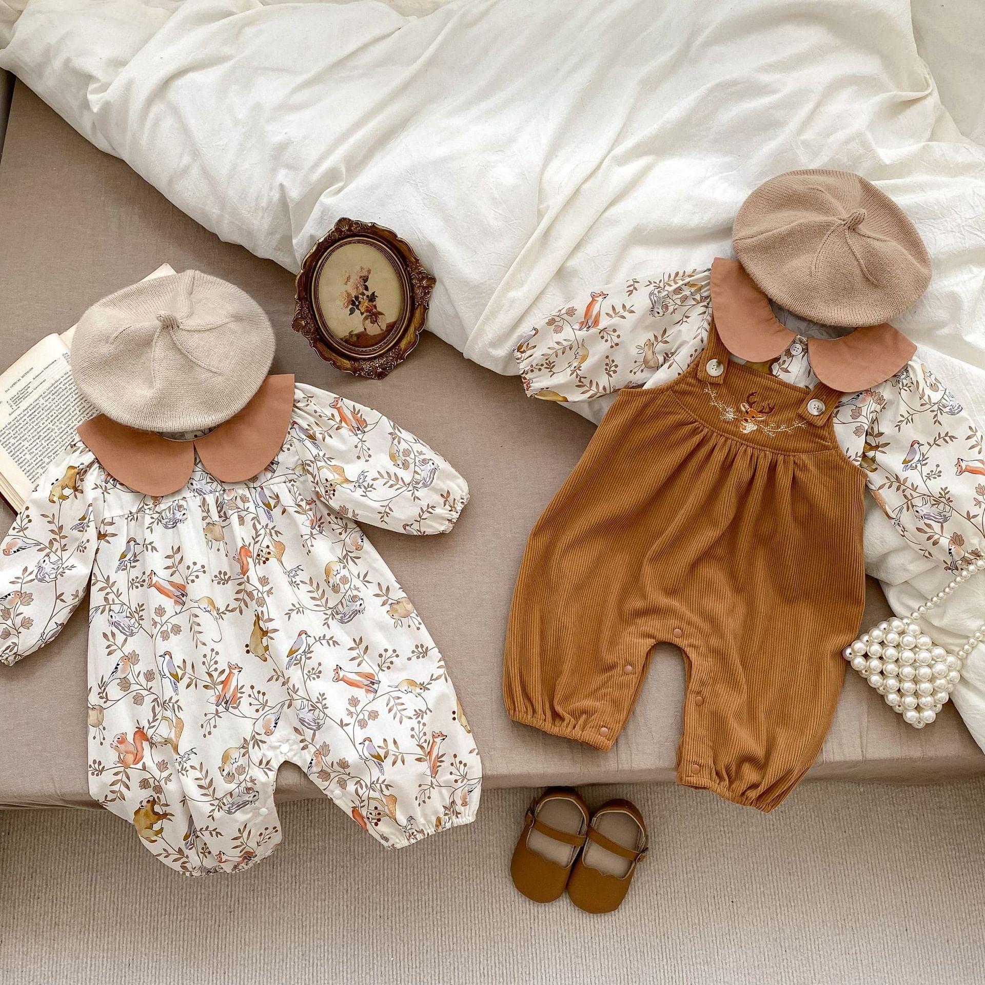 Cartoon Graphic Autumn Romper Clothes Sets - The Little Big Store