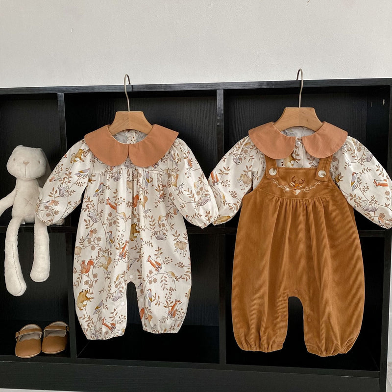 Cartoon Graphic Autumn Romper Clothes Sets