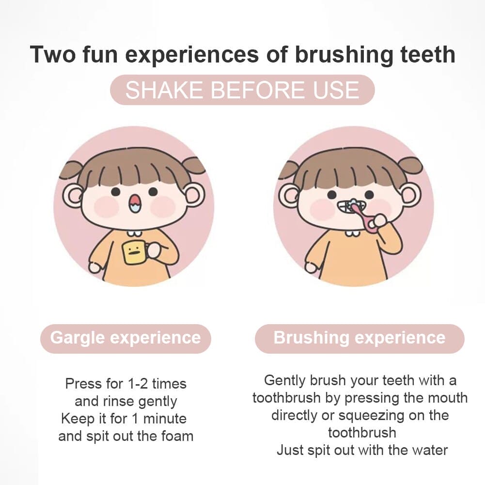 Children Mousse Toothpaste - The Little Big Store