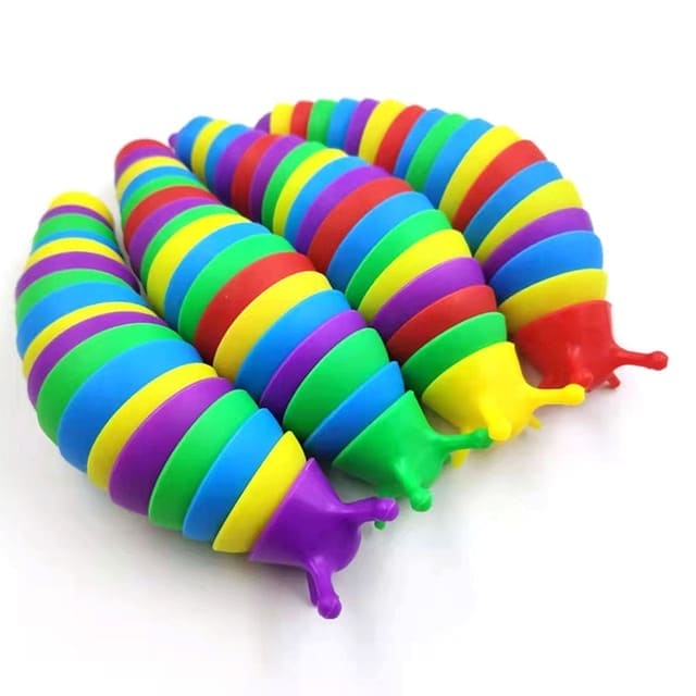 Colorful Calm: Rainbow 3D Slug Fidget Toy 🐌 - The Little Big Store