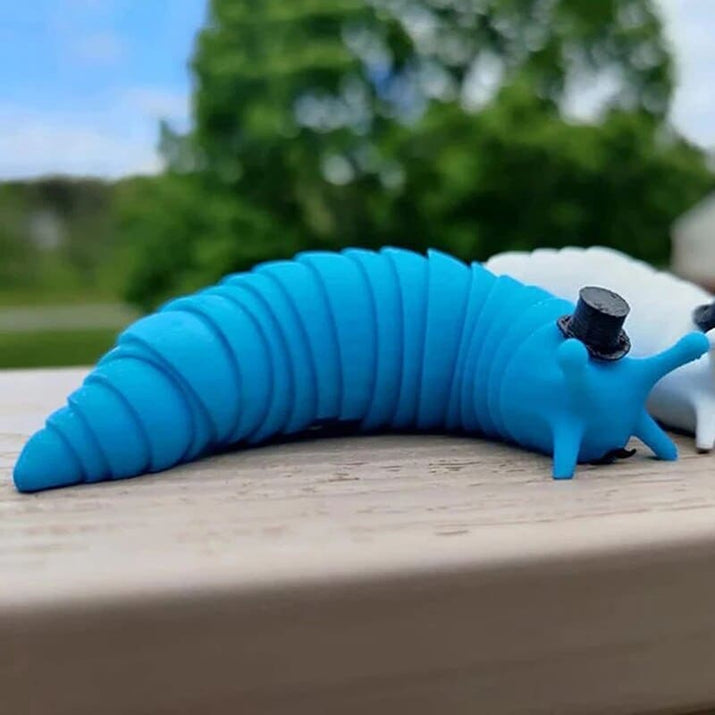 Colorful Calm: Rainbow 3D Slug Fidget Toy 🐌 - The Little Big Store