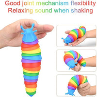 Colorful Calm: Rainbow 3D Slug Fidget Toy 🐌 - The Little Big Store