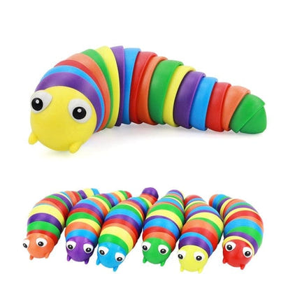 Colorful Calm: Rainbow 3D Slug Fidget Toy 🐌 - The Little Big Store