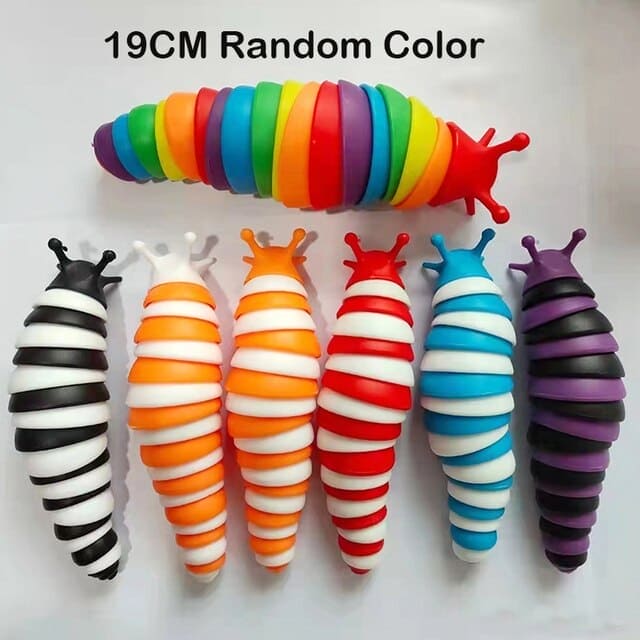 Colorful Calm: Rainbow 3D Slug Fidget Toy 🐌 - The Little Big Store