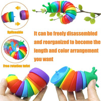 Colorful Calm: Rainbow 3D Slug Fidget Toy 🐌 - The Little Big Store