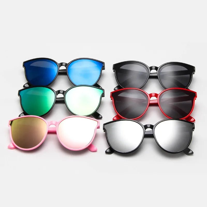 Colorful Concave: Vintage Round Sunglasses for Kids - The Little Big Store