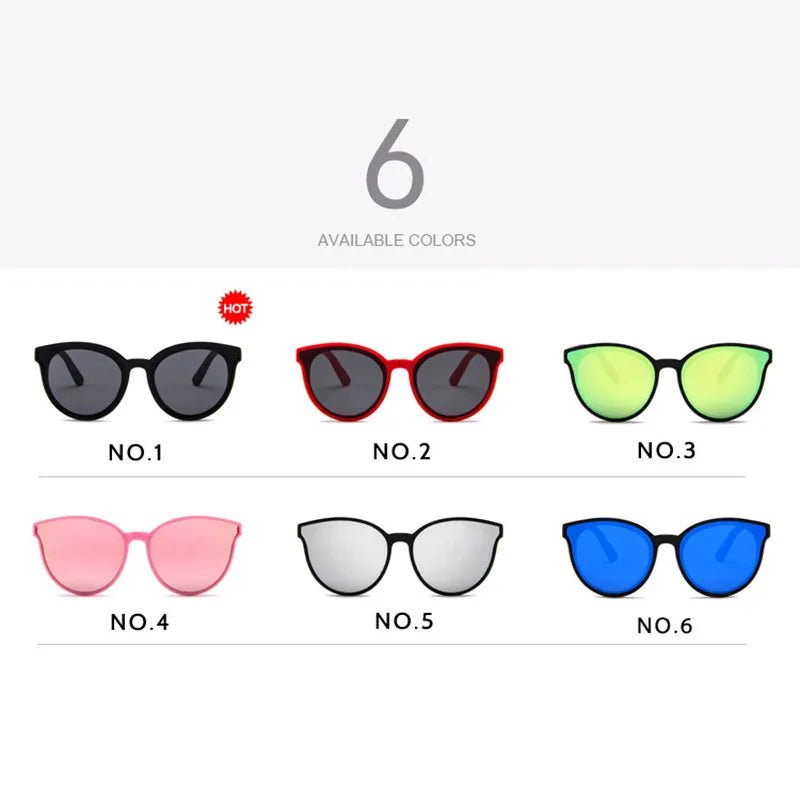 Colorful Concave: Vintage Round Sunglasses for Kids - The Little Big Store