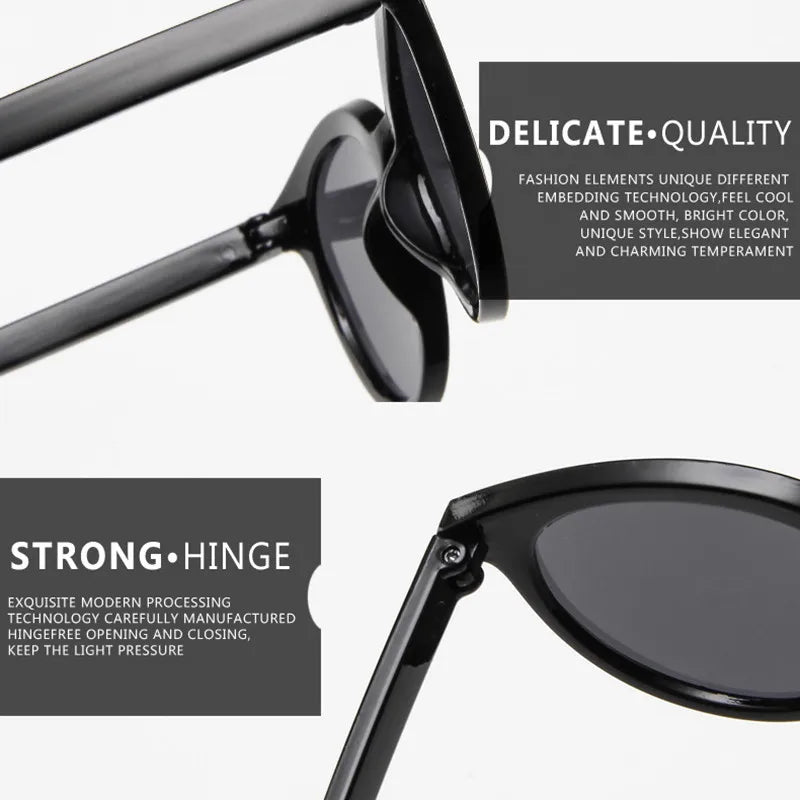 Colorful Concave: Vintage Round Sunglasses for Kids - The Little Big Store