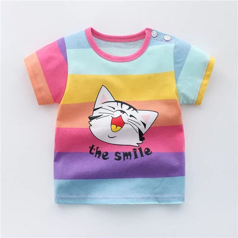 Cotton Candy Comfort: Kids' Essential Cotton T-Shirt for Everyday Play and Style! - The Little Big Store