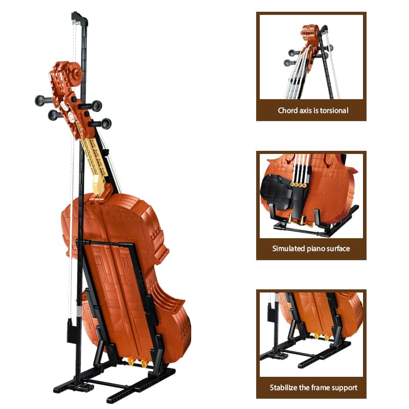 🎻 Create Musical Magic with our Violin Building Blocks Toy! - The Little Big Store
