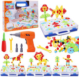 Complete 237-piece STEM drill building set with storage case