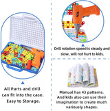 STEM drill set storage case and 43-pattern instruction booklet