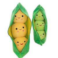 Peek-a-Pod: Adorable Baby Peas in a Pod Plush Toy – Cuddly Plant Doll for Kids - The Little Big Store