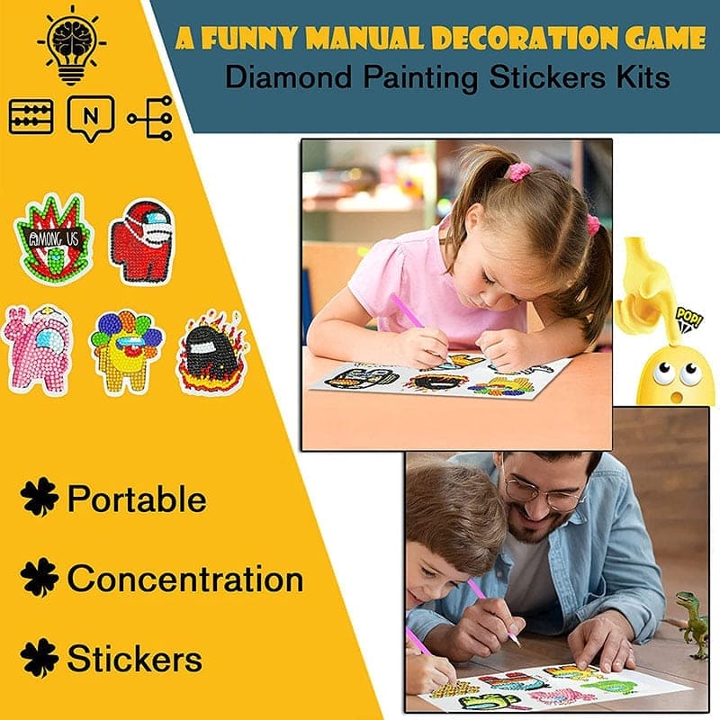 Dazzle with Diamonds: 5D Diamond Painting Stickers for Sparkling Creativity - The Little Big Store
