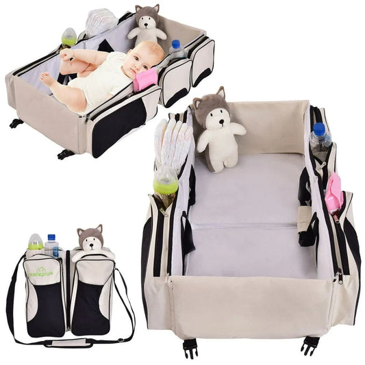 Diaper Bag 3-In-1 Portable Multifunctional Baby Backpack with Changing Pad - The Little Big Store