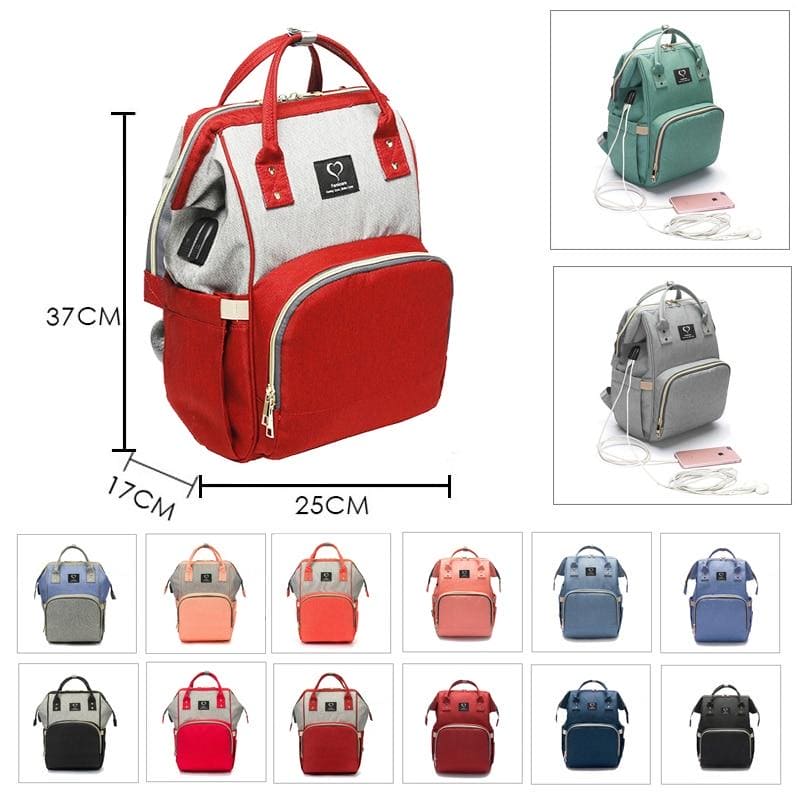 Diaper Bag Nappy Bag Waterproof Mom Maternity Travel Backpack Designer - The Little Big Store