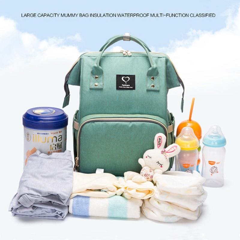 Diaper Bag USB Large Capacity Nappy Bag Waterproof Maternity Travel - The Little Big Store