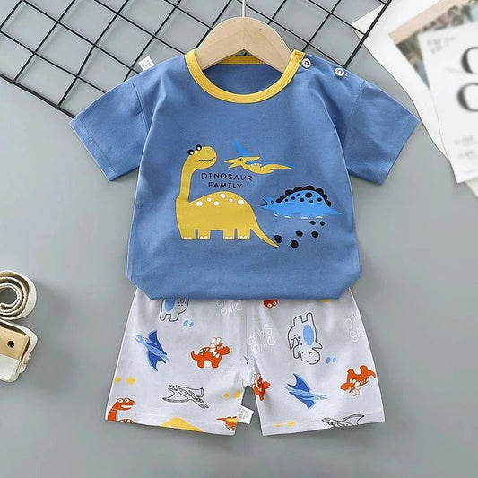 Dino Delight: Summer Kids' Two-Piece Set - Cool & Comfy - The Little Big Store
