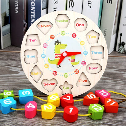 Discover & Shape Time: Cognitive Beaded Clock Toy for Learning Fun - The Little Big Store