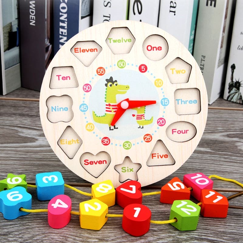 Discover & Shape Time: Cognitive Beaded Clock Toy for Learning Fun