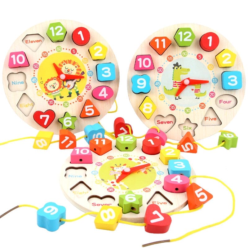 Discover & Shape Time: Cognitive Beaded Clock Toy for Learning Fun