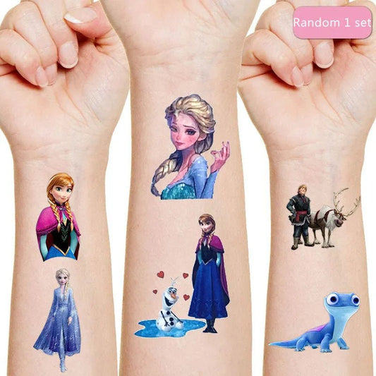 Disney Princess Frozen Tattoo Stickers: Magical Birthday Party Decor for Little Princesses! ❄️👑✨ - The Little Big Store