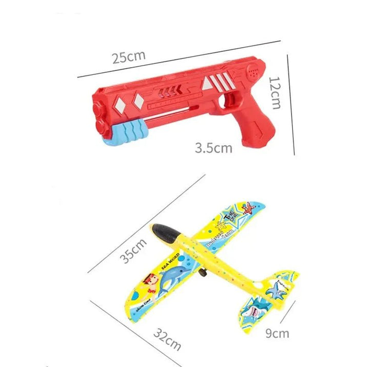 SkyGlider: One-Click Foam Airplane Toy with Large Throwing Plane - Perfect Gift for Adventurous Kids! - The Little Big Store