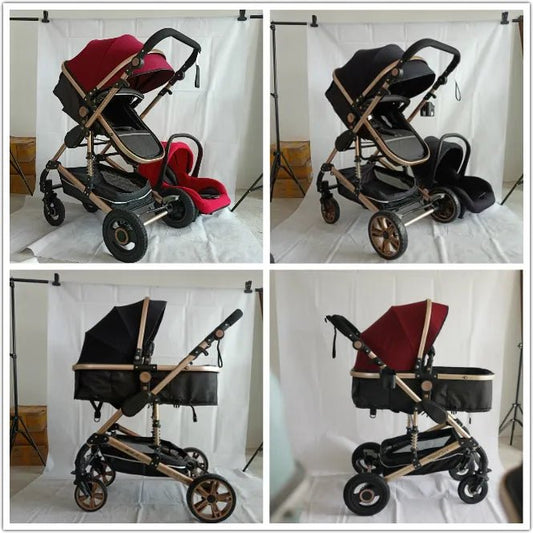 Elite Ride: 3-in-1 Luxurious Portable Baby Stroller - High-End Travel Pram for Newborns - The Little Big Store