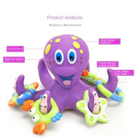 OctoHoops™: Floating Purple Octopus Bath Toy with 3 Hoopla Rings - The Little Big Store