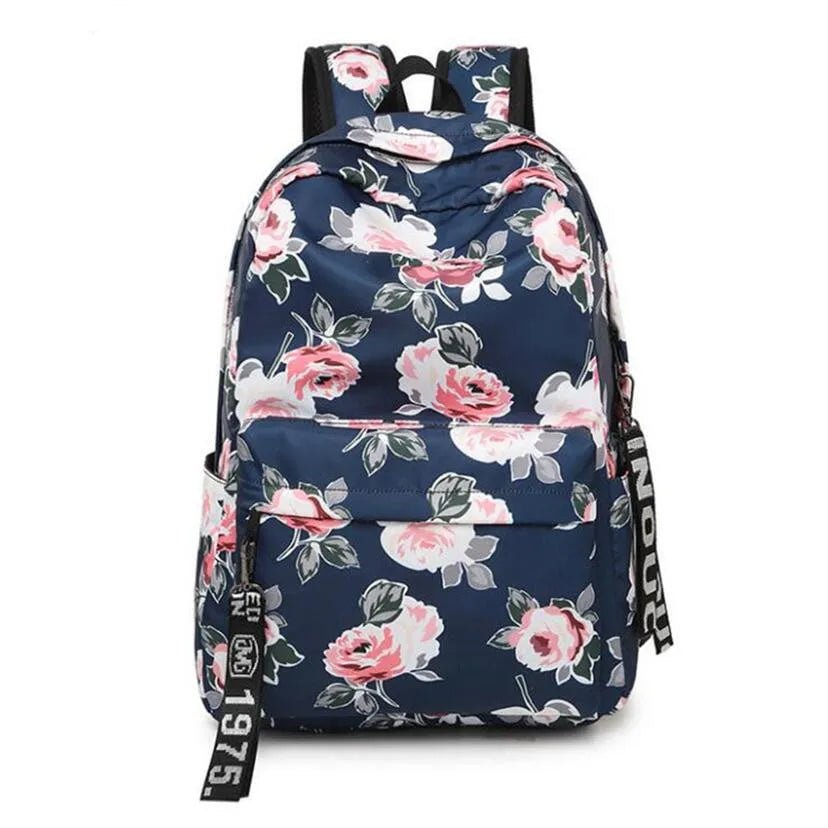 Midnight Blossoms: Chic Black Schoolbag for Girls! - The Little Big Store