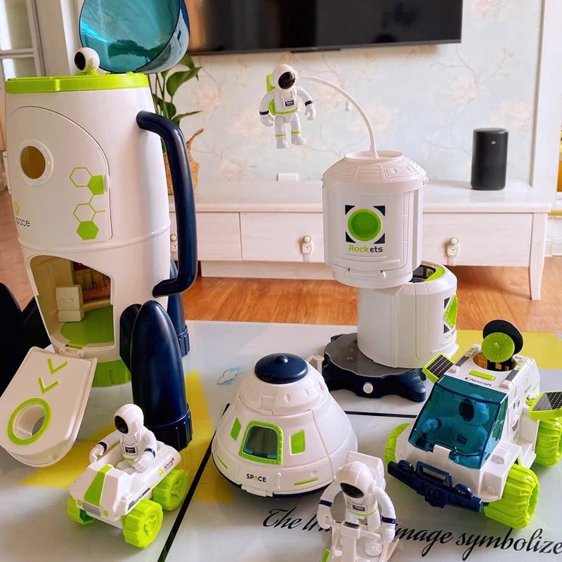Cosmic Quest: Acousto-Optic Space Explorer Set - Ignite Imagination with Rocket Puzzles, Space Stations & Shuttles! 🚀 - The Little Big Store