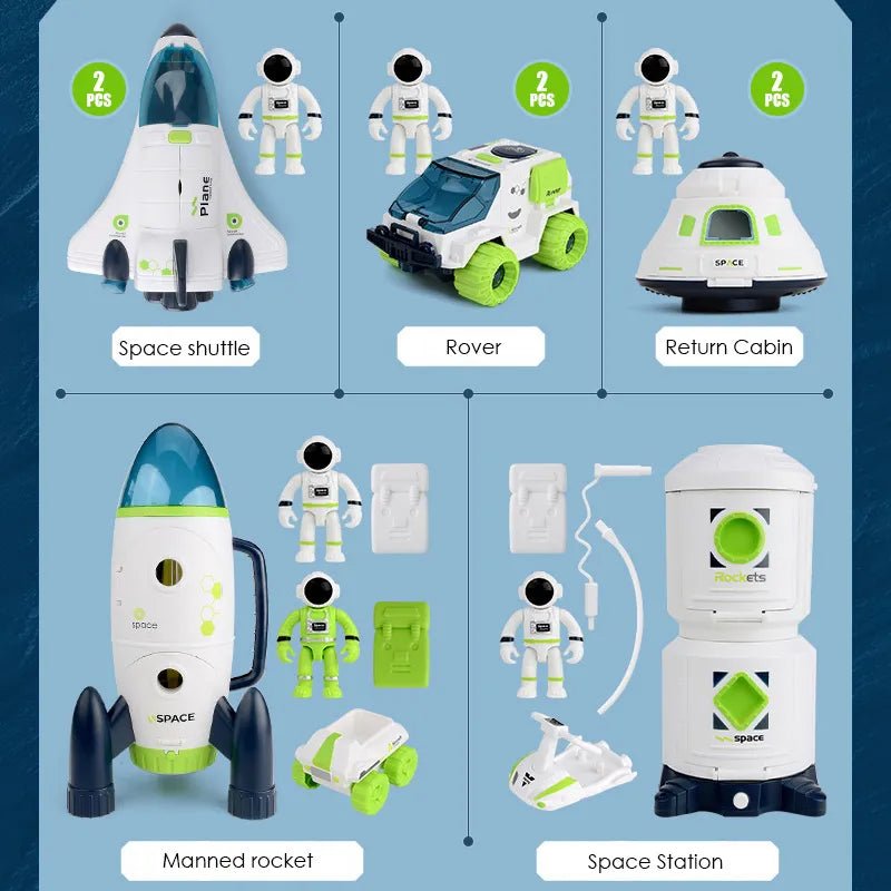 Cosmic Quest: Acousto-Optic Space Explorer Set - Ignite Imagination with Rocket Puzzles, Space Stations & Shuttles! 🚀 - The Little Big Store