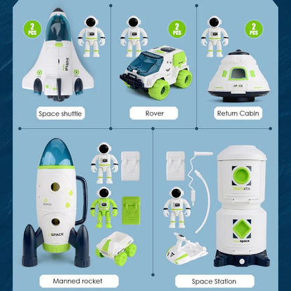 Cosmic Quest: Acousto-Optic Space Explorer Set - Ignite Imagination with Rocket Puzzles, Space Stations & Shuttles! 🚀 - The Little Big Store